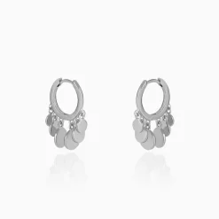 Silver Jingle Hoop Earrings