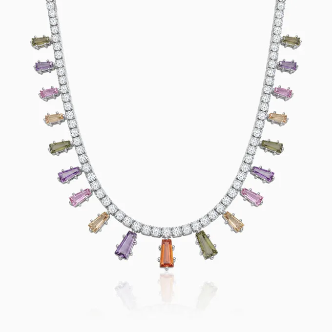 Silver Kaleidoscope Choker Necklace