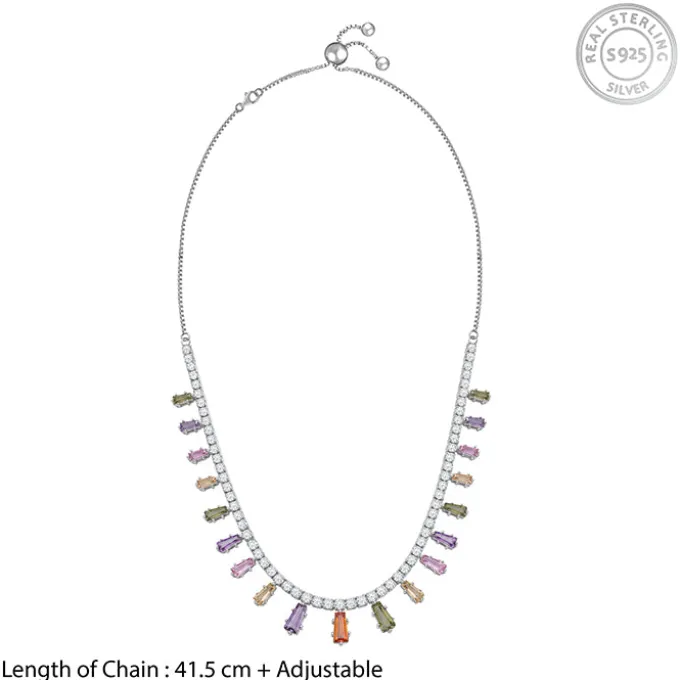 Silver Kaleidoscope Choker Necklace