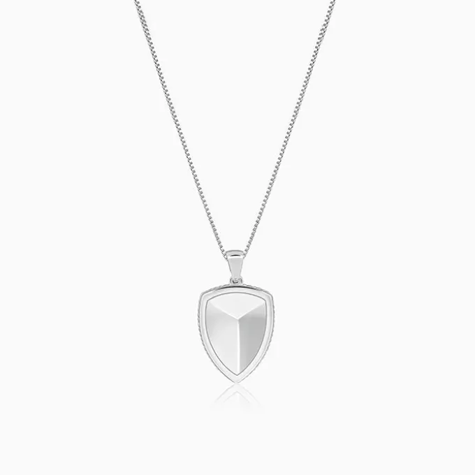 Silver Knight’s Valor Pendant With Box Chain For Him