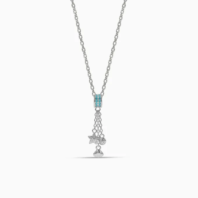 Silver Lampetia Pendant with Link Chain