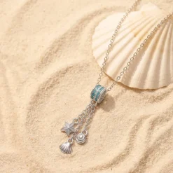 Silver Lampetia Pendant with Link Chain