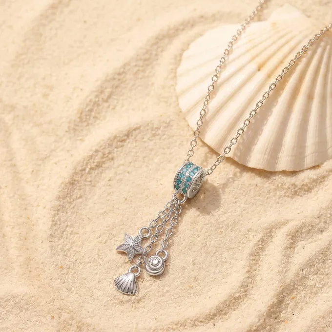 Silver Lampetia Pendant with Link Chain