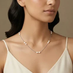 Silver Lana Pearl Necklace