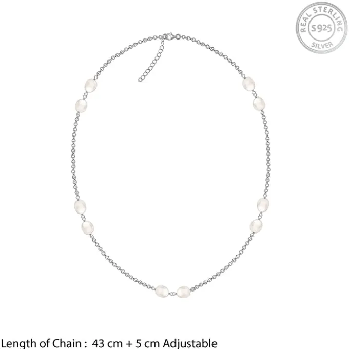 Silver Lana Pearl Necklace