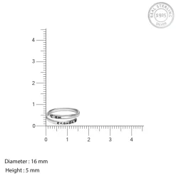 Silver Layered Affirmation Ring