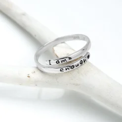 Silver Layered Affirmation Ring