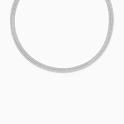 Silver Layered Hasli Necklace