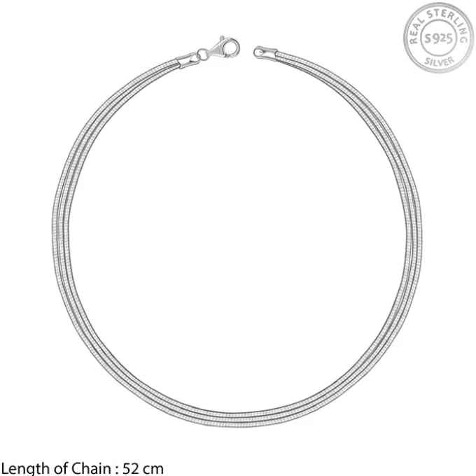 Silver Layered Hasli Necklace