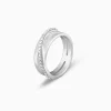 Silver Layered Sash Ring