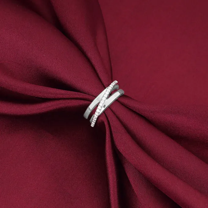 Silver Layered Sash Ring