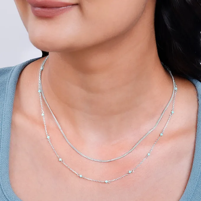 Silver Layered Shine Necklace