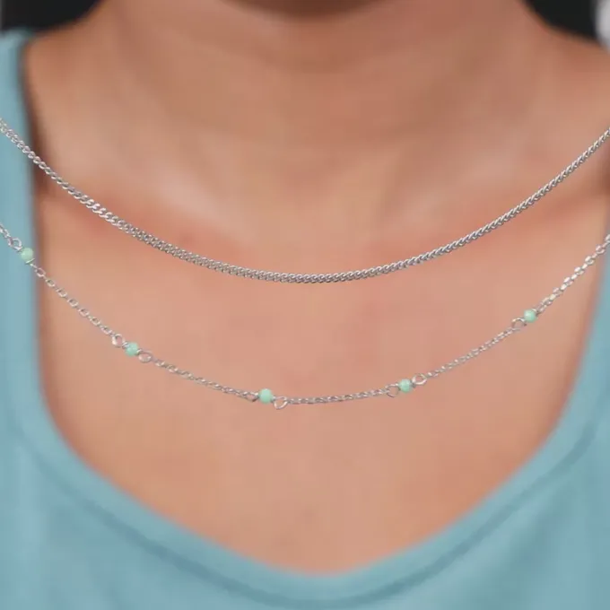 Silver Layered Shine Necklace
