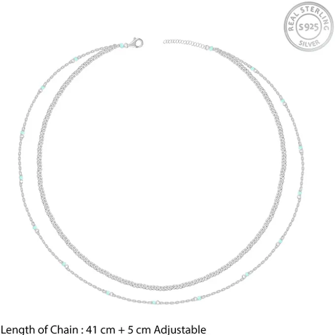 Silver Layered Shine Necklace