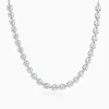 Silver Leaf Glow Choker Necklace