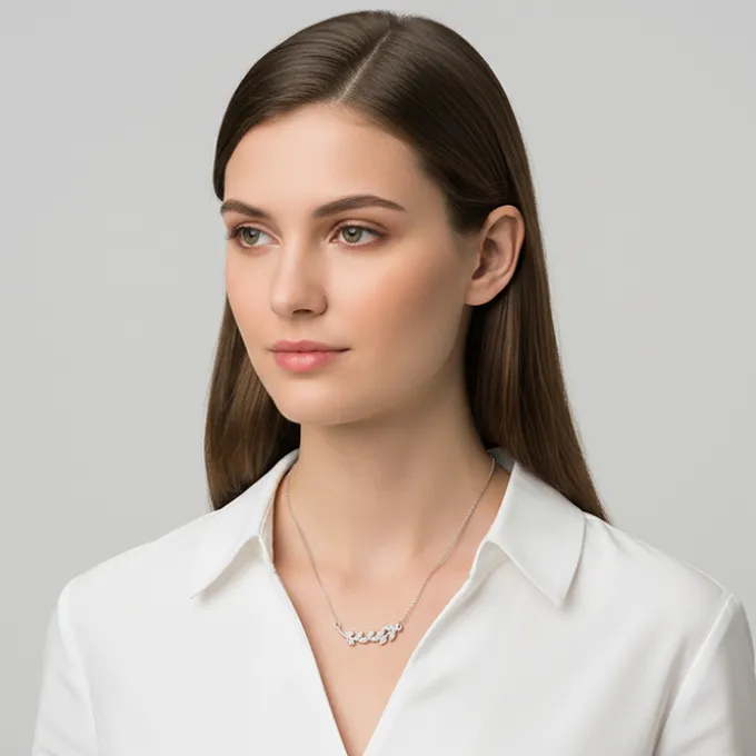 Silver Leaf Necklace