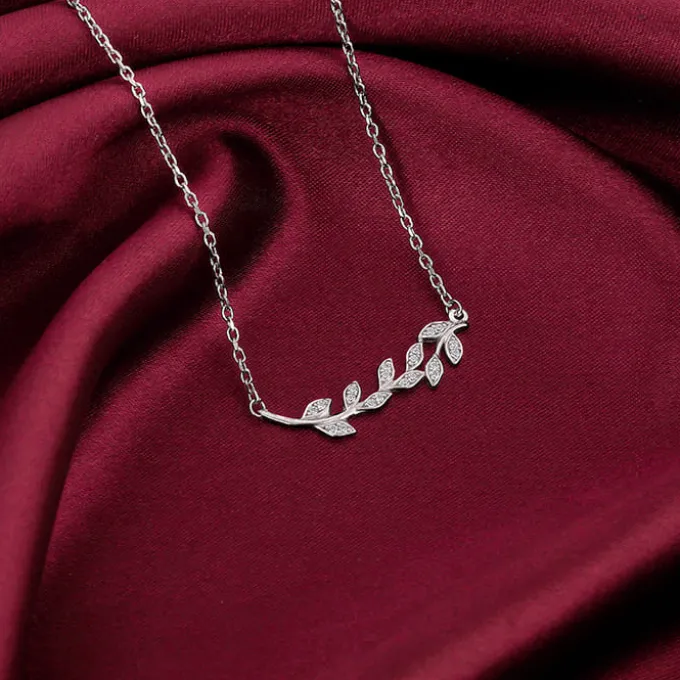 Silver Leaf Necklace