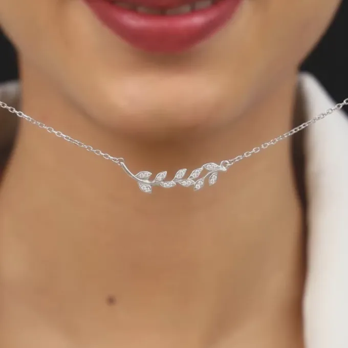 Silver Leaf Necklace