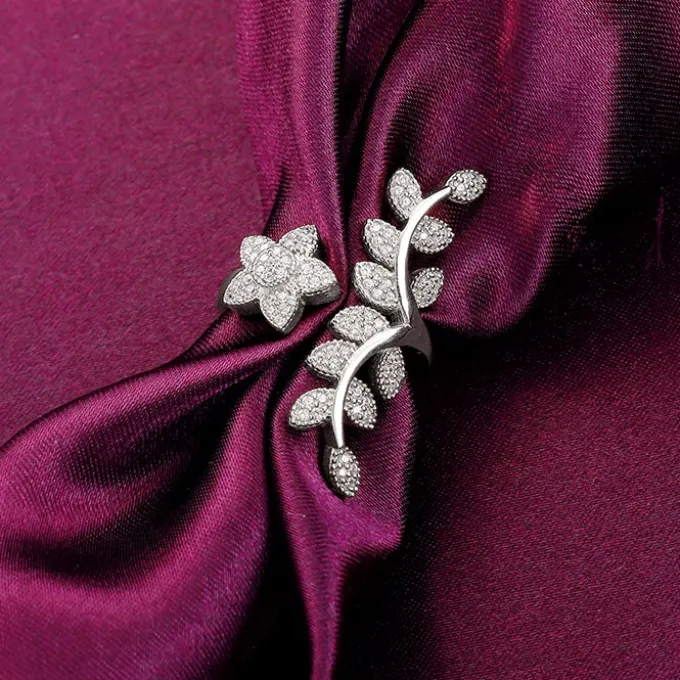 Silver Leaf Statement Ring