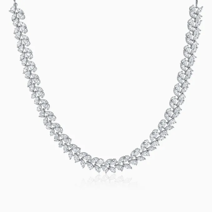 Silver Leafshine Princess Necklace