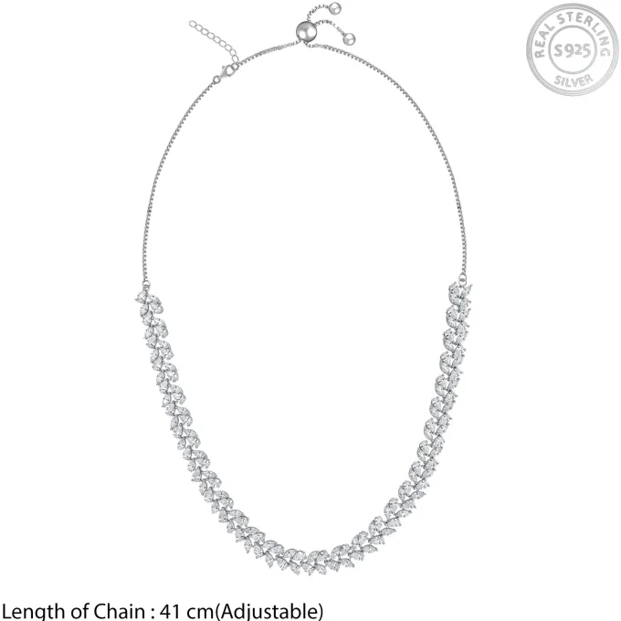 Silver Leafshine Princess Necklace