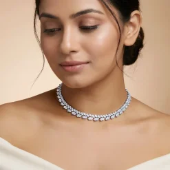 Silver Leafshine Princess Necklace