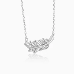 Silver Leafy Elegance Necklace
