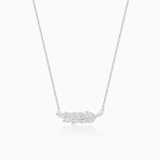 Silver Leafy Elegance Necklace