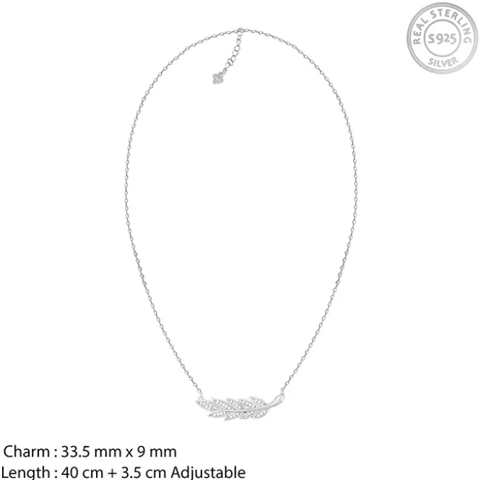 Silver Leafy Elegance Necklace