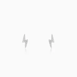 Silver Lightning Spark Stud For Him