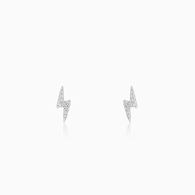 Silver Lightning Spark Stud For Him