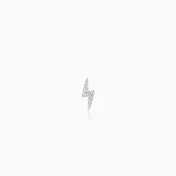 Silver Lightning Spark Stud For Him