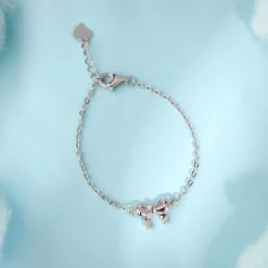 Silver Lil’ Bow Kids Bracelet (2 - 8 Years)