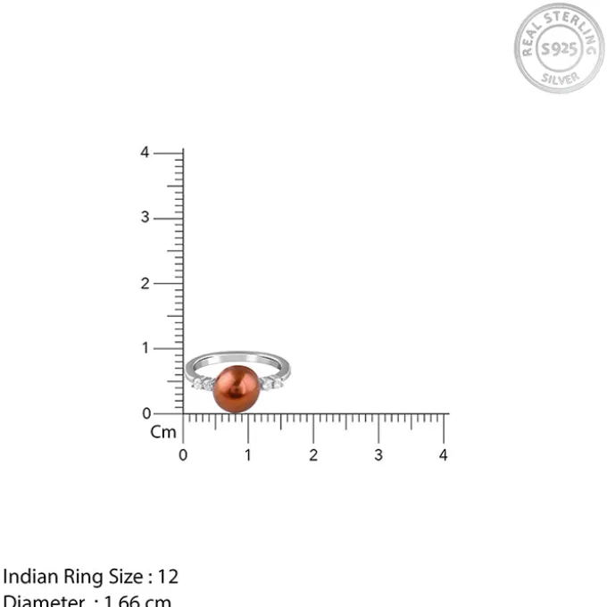 Silver Linda Pearl Ring (Size 12)