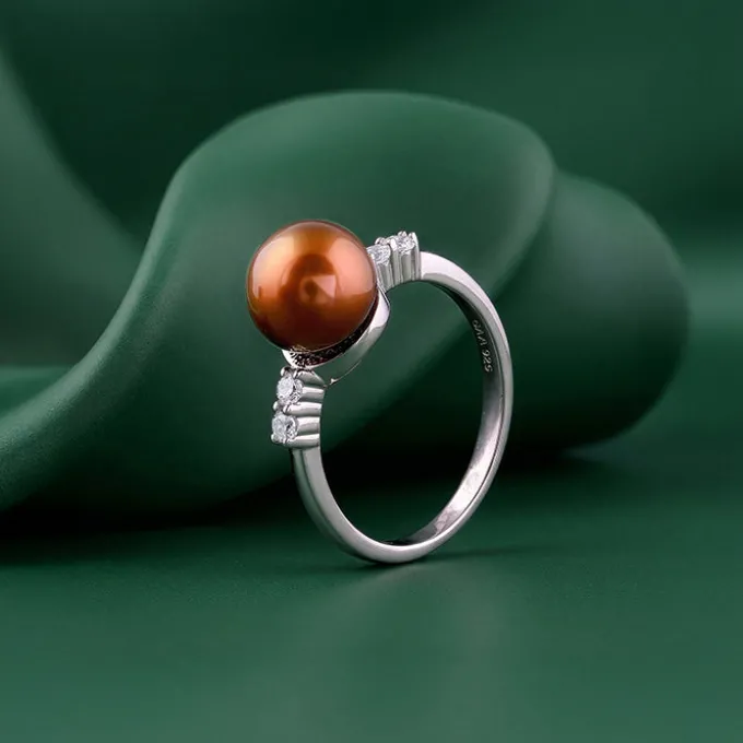 Silver Linda Pearl Ring (Size 12)