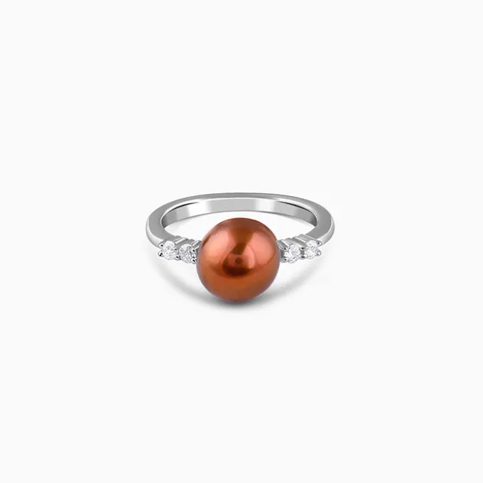 Silver Linda Pearl Ring (Size 12)