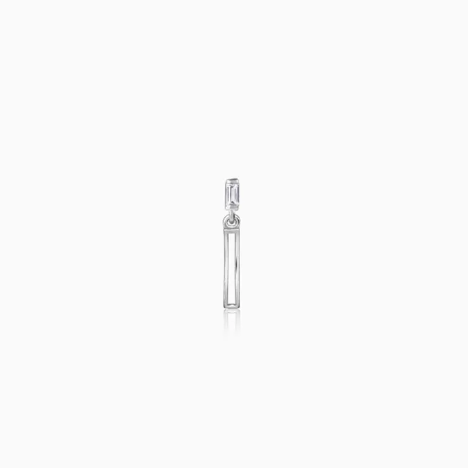 Silver Linear Drift Earring For Him