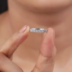 Silver Linear Elegance Ring (Size 12)
