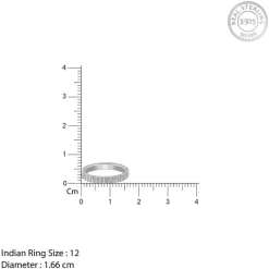 Silver Linear Elegance Ring (Size 12)