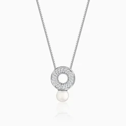Silver Lizzie Pearl Necklace