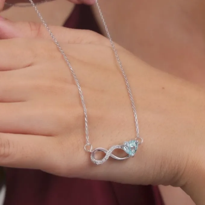 Silver Looped in Love Necklace