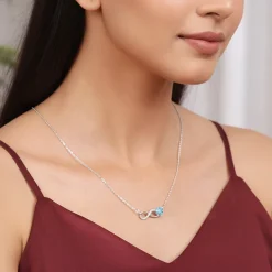 Silver Looped in Love Necklace