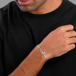 Silver Lord Krishna Bracelet For Him