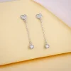Silver Love Drip Dangler Earrings