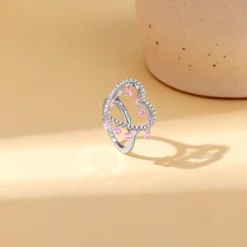 Silver Love In Charm Ring