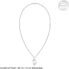 Silver Love Skull Pendant with Link Chain For Him