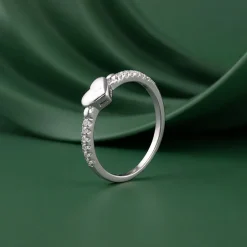 Silver Love-coded Ring