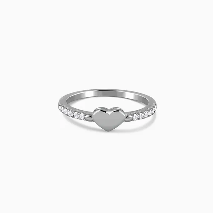 Silver Love-coded Ring