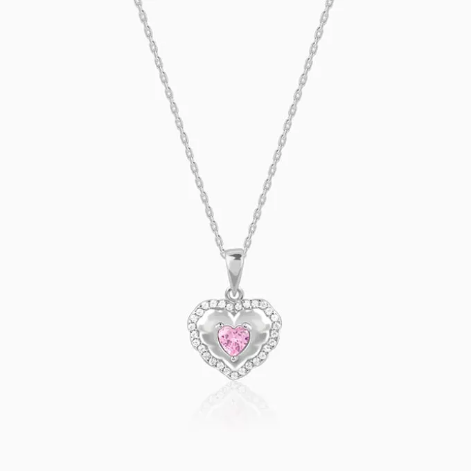 Silver Lovelight Pendant With Link Chain