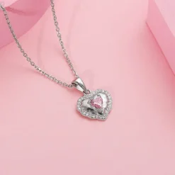 Silver Lovelight Pendant With Link Chain